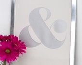 Ampersand Screen Print - Metallic Silver