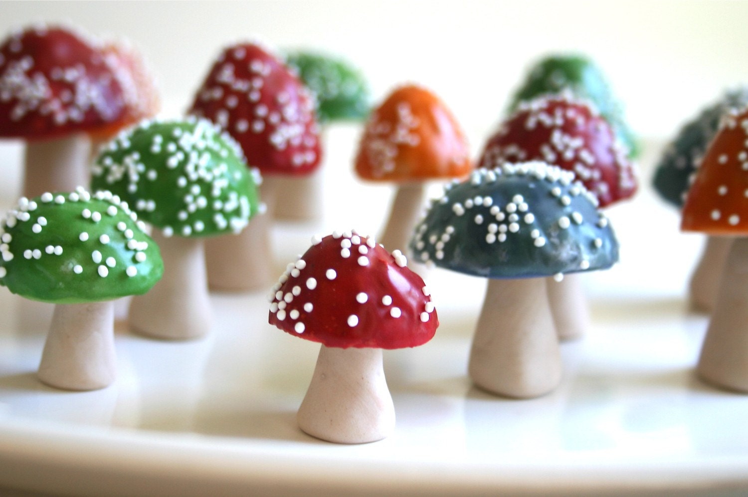 Chocolate Filled Toadstools CUSTOM COLOR 50 / Featured in the Brides Guide -Martha Stewart Weddings