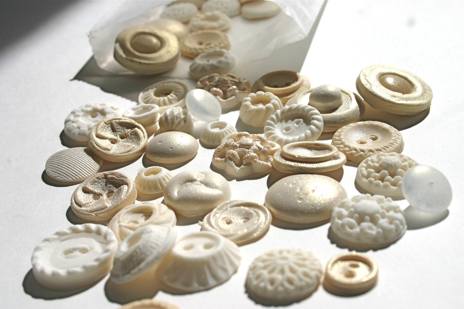 For Andrea -Edible Sugar Vintage Buttons 100