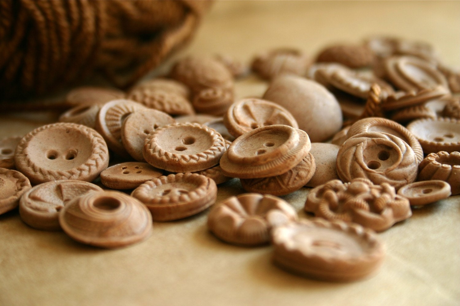 Chocolate Candy Vintage Buttons 100