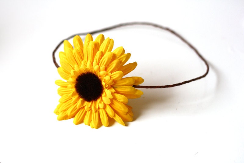 hair crown - sunflower yellow // woodland collection