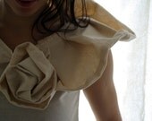 Linen Tunic in Beige/ Freeform/ Violet by NervousWardrobe on Etsy