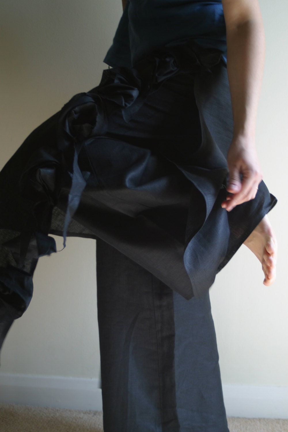 Linen Skirt Pants/Trousers by NervousWardrobe on Etsy