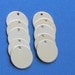 10 Aluminum blanks - 5/8 - 24 gauge - Hand stamping metal disc with holes punched