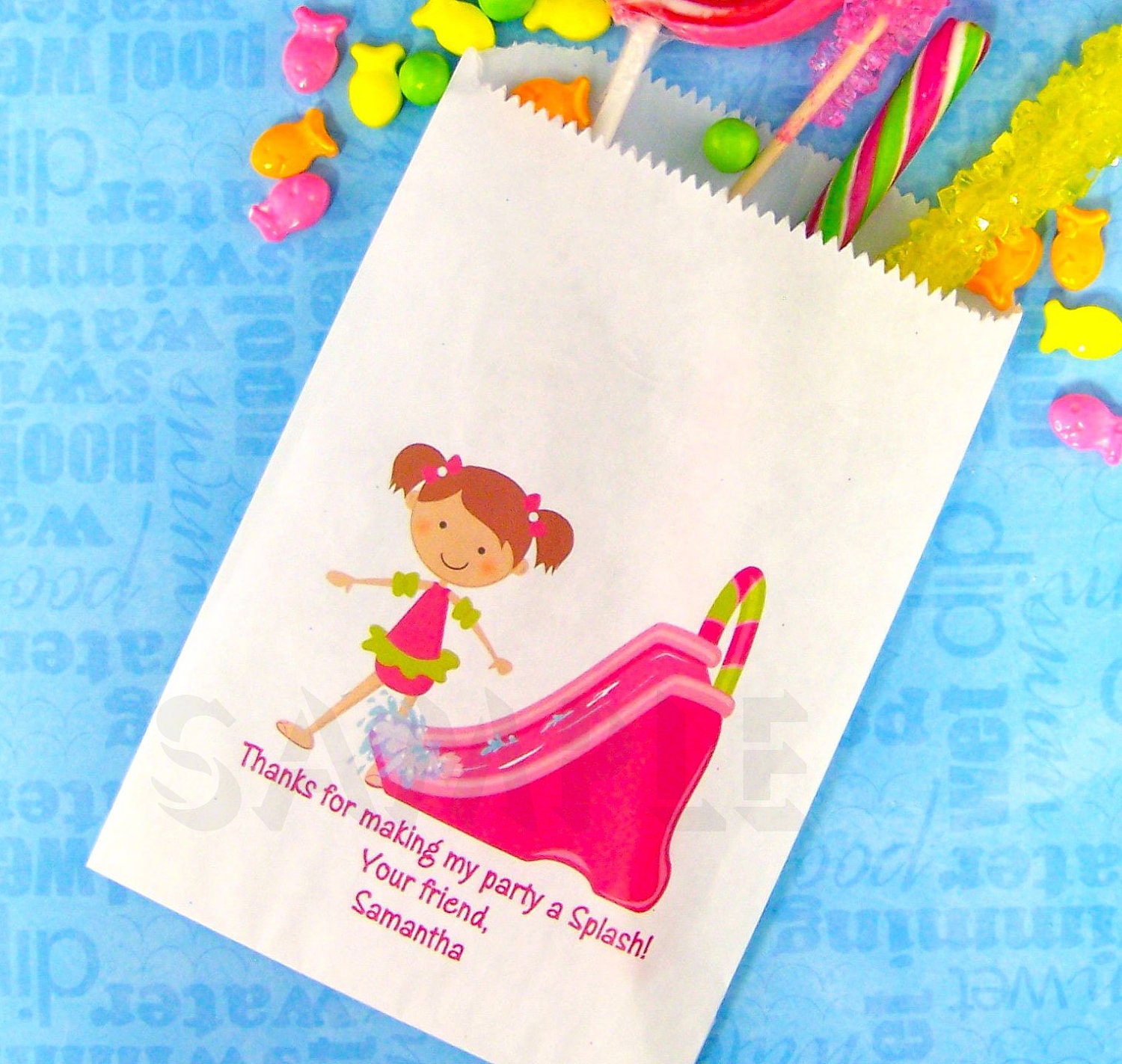 Pool Birthday Party, Candy Bags, Goody Bags, Party Favor Bag, Set of 25 Il_170x135