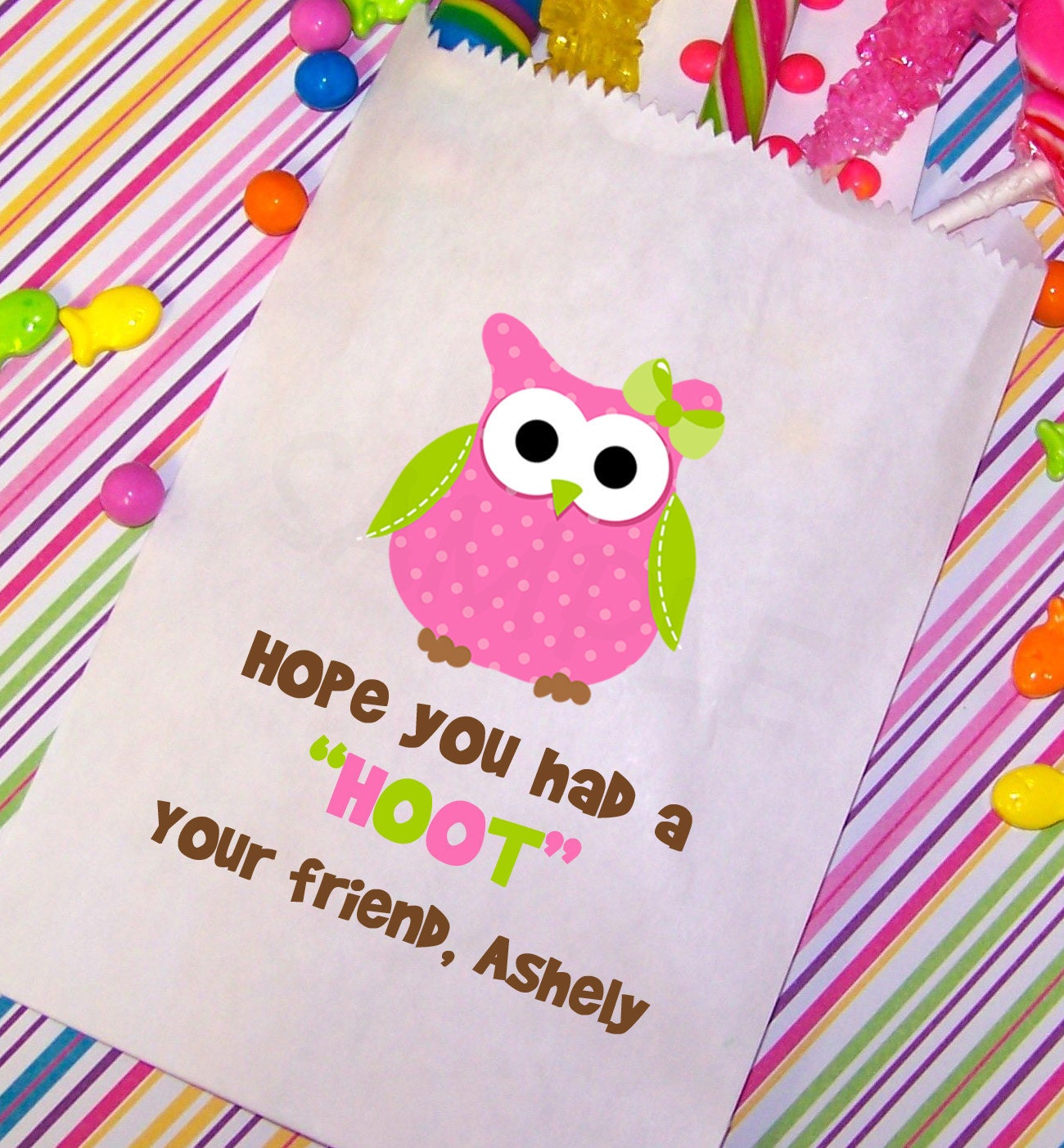 Owl Birthday Party, Candy Bags, Goody Bags, Party Favor Bag, Set of 25 Il_170x135