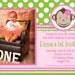 Mod Monkey Birthday Invitation 1st Birthday Polka Dot Birthday Party Invitation Boys or Girls Printable