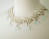 Lace Jewelry (Minimalism) Fiber Art Necklace Statement Necklace