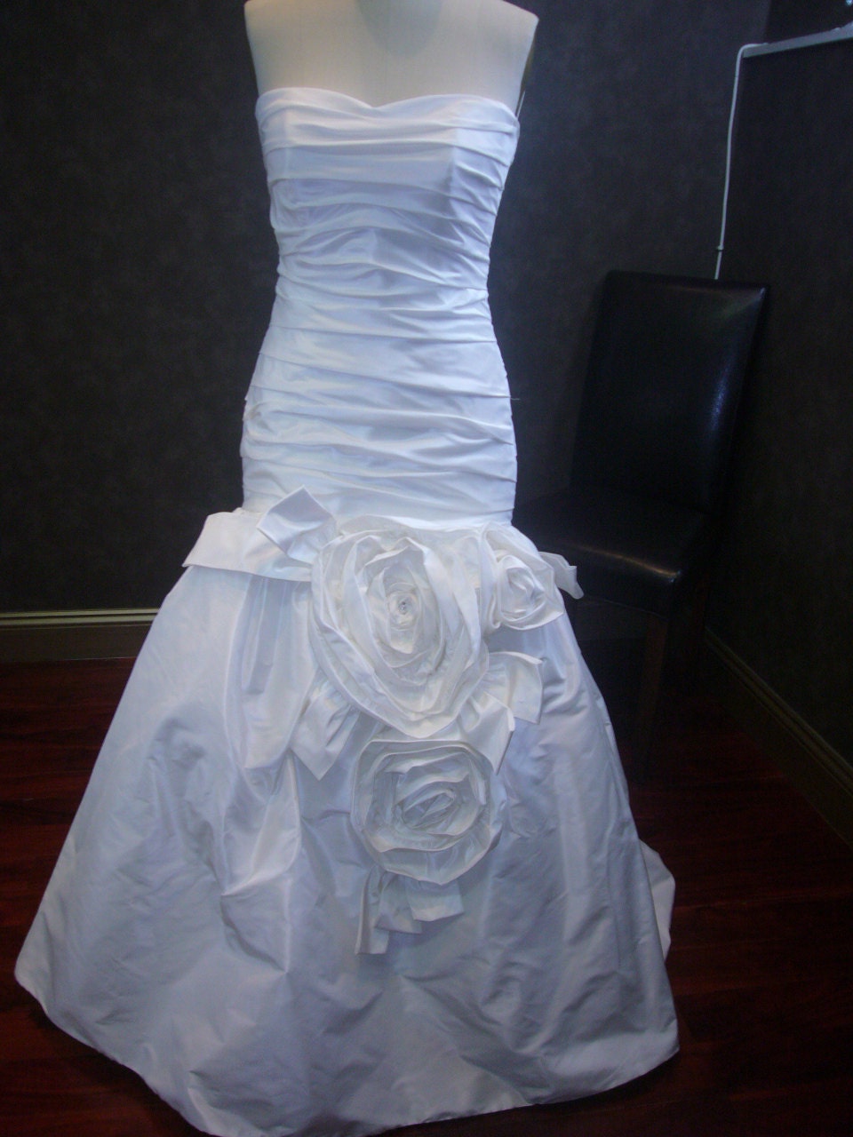 Wedding Dress Sale - Sample Sale - Designer Inspired made with Taffeta in a Trumpet Style