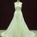 Custom Bridal Gown Dress with French Lace Trumpet Style