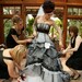 Gothic Wedding Dress in Black and White