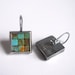 Mosaic Earrings - Turquoise Oxidized Silver