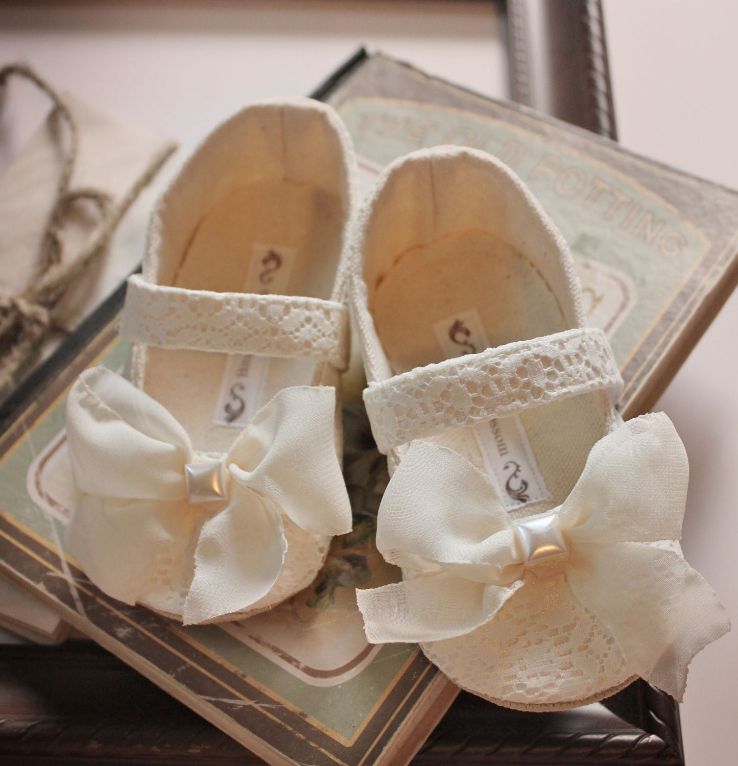 Baby Girl ShoesToddler Girl Shoes Soft Soled Shoes Wedding Shoes Flower Girl Shoes Cream Shoes Lace Shoes Summer Shoes- Charmaine
