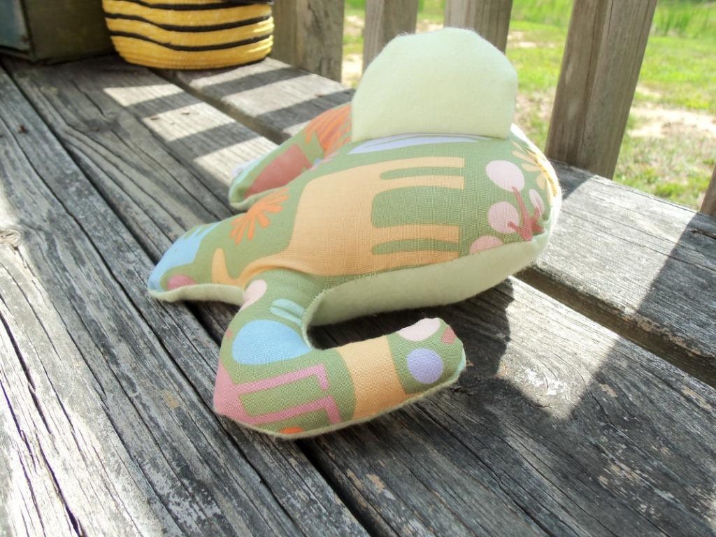 Elephant Toy Jungle Print and Green Flannel