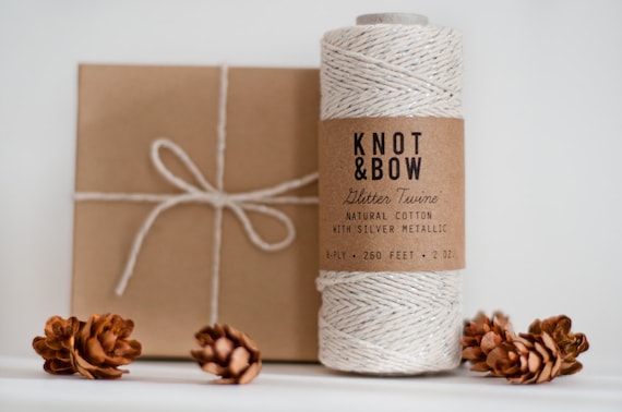 Silver Glitter Twine - Metallic Cotton