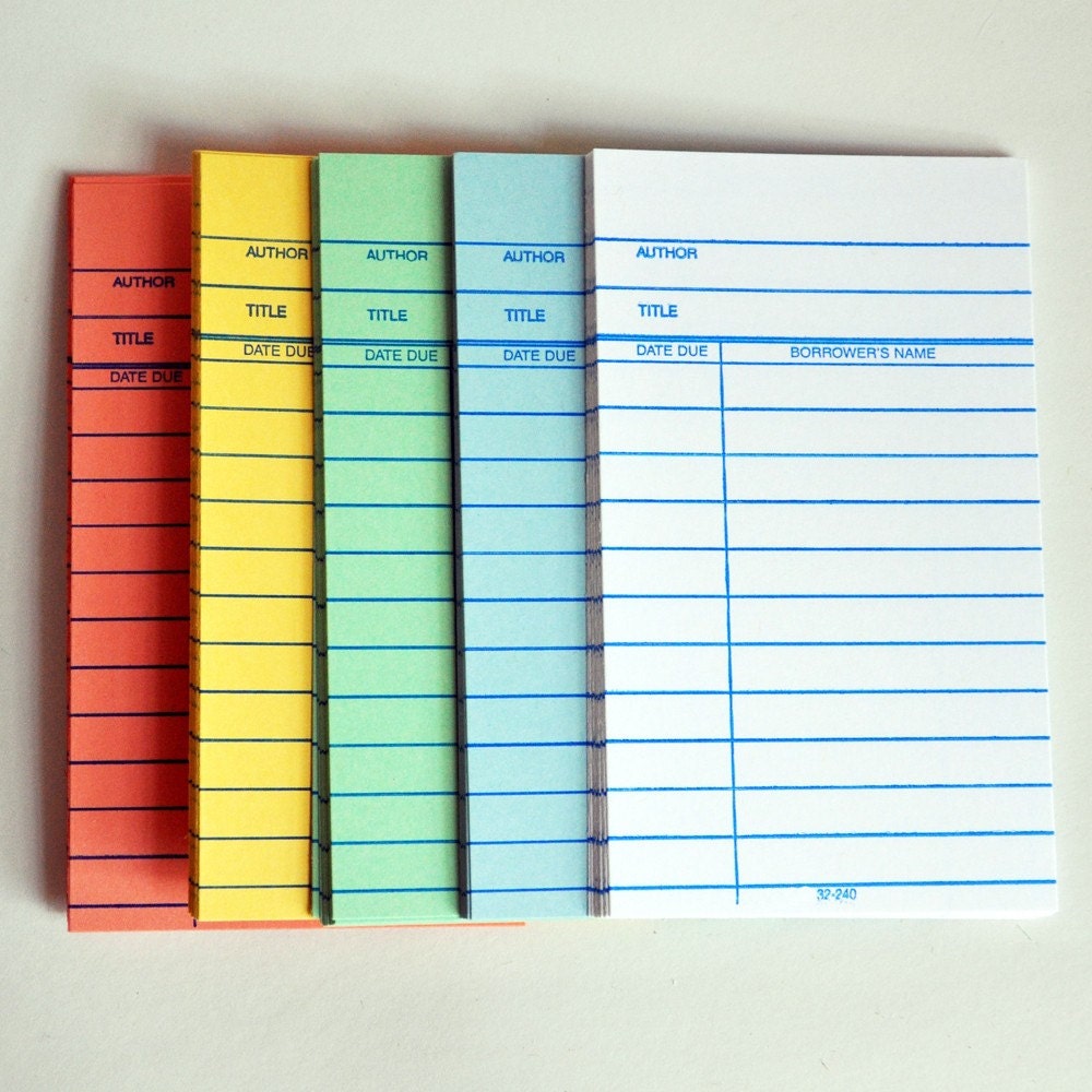 50 Assorted Library Cards