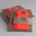 10 Neon Red Parcel Gift Tags