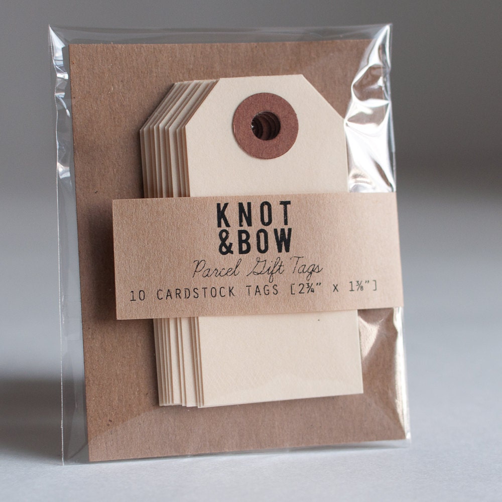 10 Manila Parcel Gift Tags