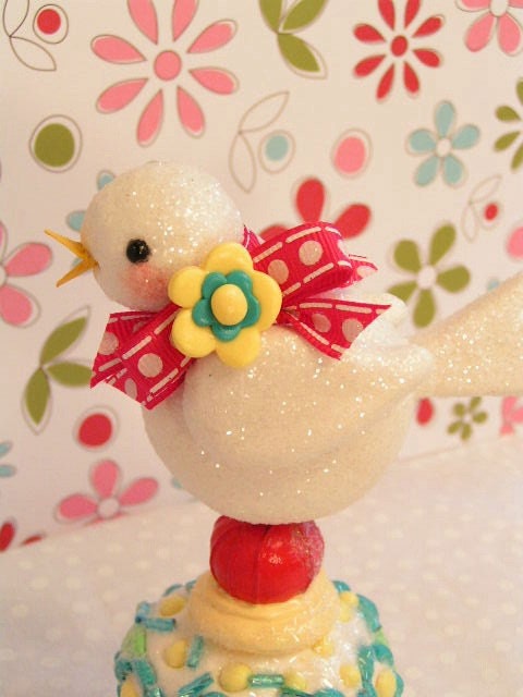 Ready to Mail- OOAK - Paloma Dove  Cake Topper
