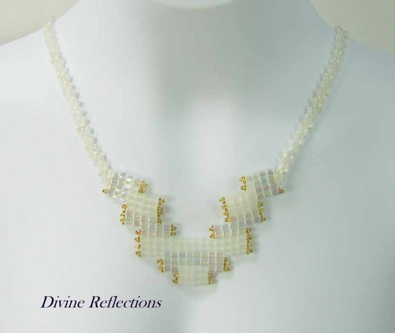 Unique Necklace,Crystal Necklace, Cube Necklace, Revelation Necklace, White Necklace