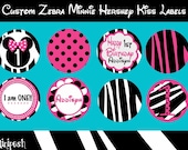 Listing for Jennifer Printable Zebra and Hot Pink Hershey Kiss Labels Il_170x135