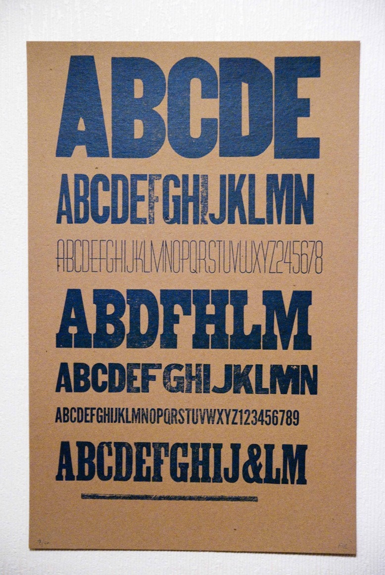 Type Experiment Letterpress Poster