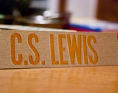 C.S. Lewis letterpress bookmark