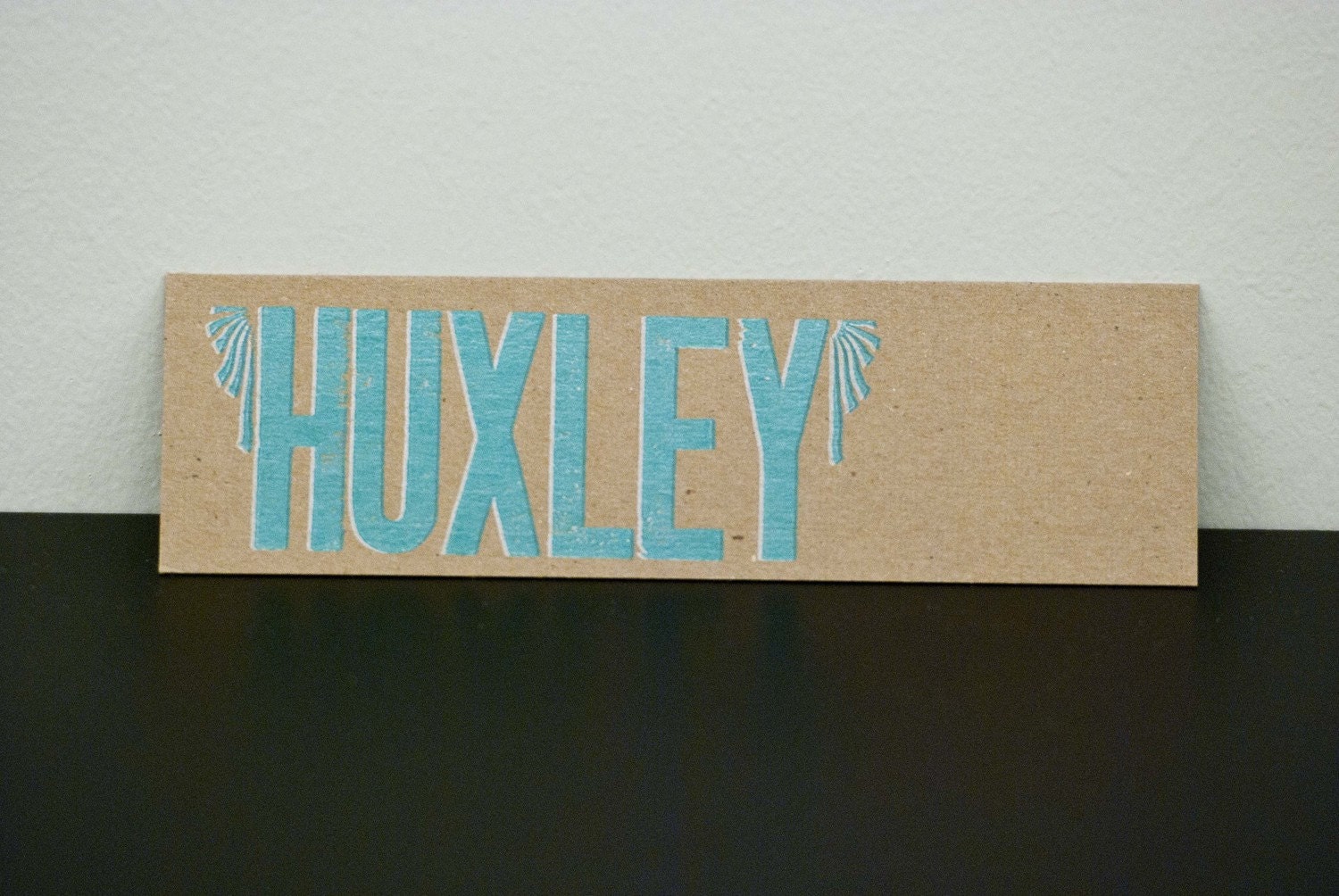 Aldous Huxley letterpress bookmark