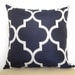 Decorative Pillow 20 inch - Moroccan Quatrefoil Lattice Pillow - Navy Blue - Trellis Pillow - Designer Pillow - Throw