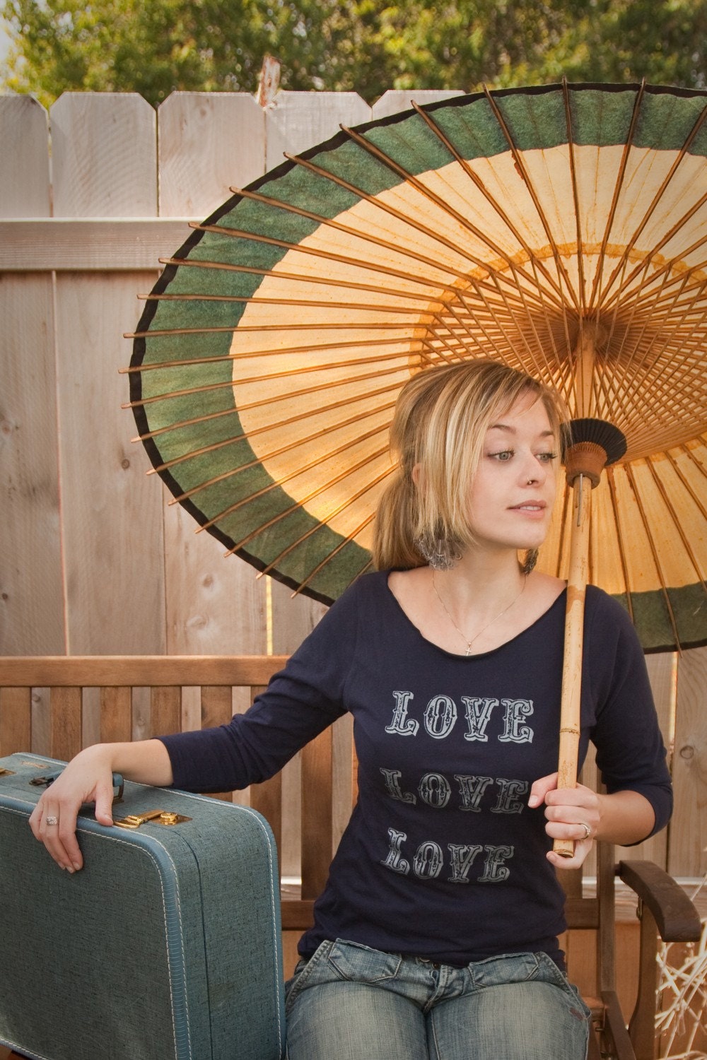 Love, Love, Love, navy blue shirt