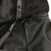 Grey plaid pants with leather belt