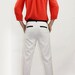 Orange silk blouse with bowtie