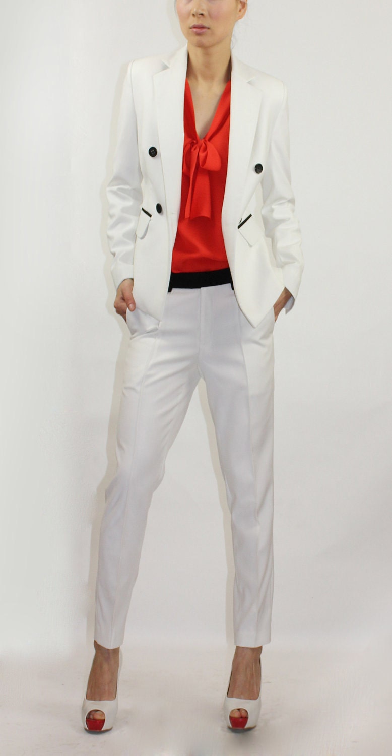 Orange silk blouse with bowtie