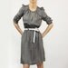 Solid grey silk dress