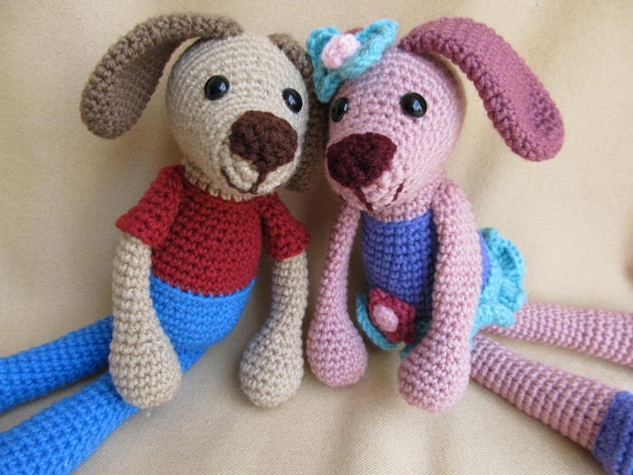 Doggie Duo Crochet Amigurumi Dog Pattern