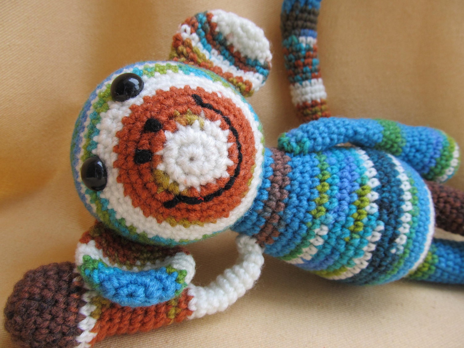 Mandy the One Skein Monkey Crochet Amigurumi Pattern