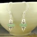 GENUINE Sea Glass Earrings Sterling Silver Sea Foam Aqua