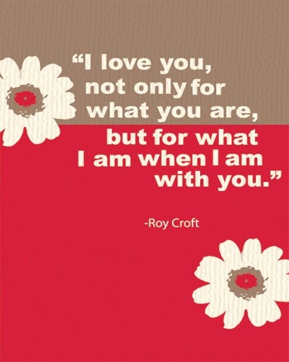I Love You... Roy Croft Quote Poster Wall Art for Home Decor and Gift