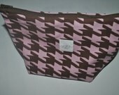 Medium Pink & Brown Pouch
