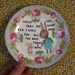 Take My Hand Little One, Mama and Baby Bunny Vintage Illustrated Plate