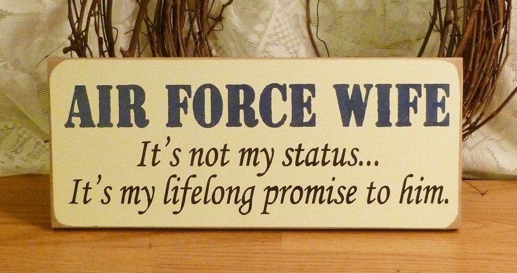 Air Force Wife Painted Wood Sign