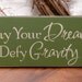 May Your Dreams Defy Gravity Painted Wood Sign
