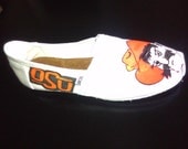 Oklahoma State University Hand Painted TOMS
