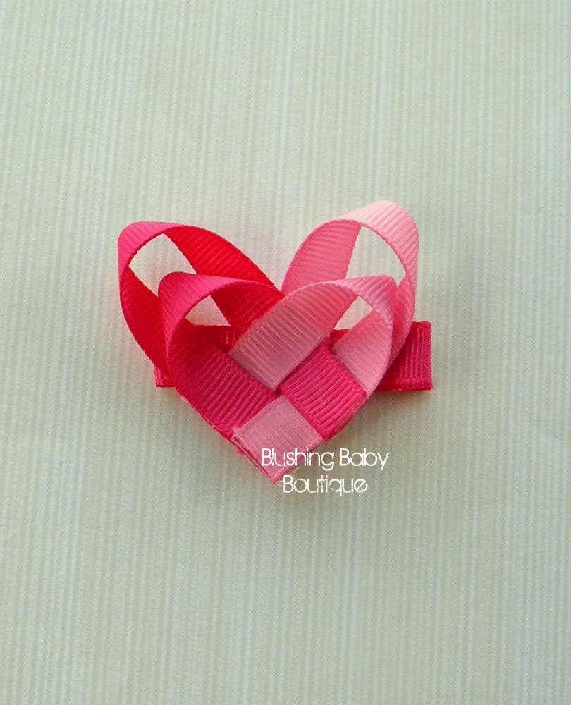2 inch Heart Valentine's Day Hair Clip- Perfect for Valentines Day- Heart Shaped Lady Bug-