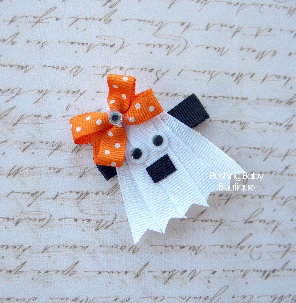 Holiday Hair Clip Trio- Halloween- Thanksgiving- Christmas- Ghost- Turkey- Christmas Tree-