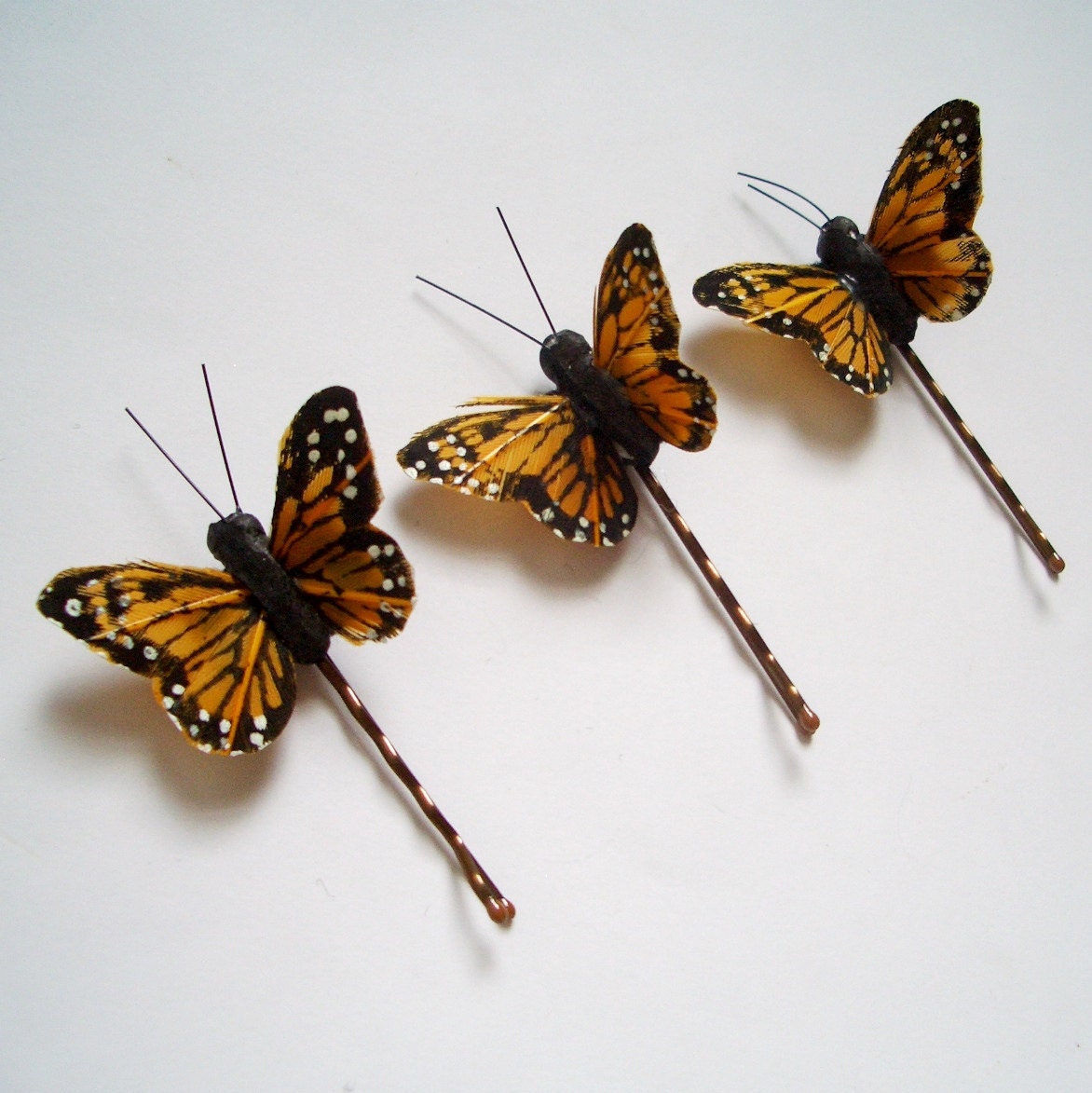 Ready to Ship - Set of Three Mini Butterfly Hairpins