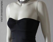 Strapless Black Dress Tube Slip Body Con Basic  - Easy and Sexy - Special Online Price. Chrisst Unique Fashion SPECIAL ETSY PRICE