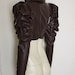 Steampunk Gothic Bolero Underbust Leather Wedding Bridal Cosplay Victorian Leather ette  - Andru Chrisst -SPECIAL ETSY PRICE