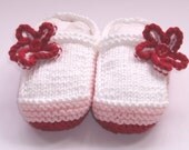 PDF Knitting pattern for baby shoes - 3 styles - one pattern - 4 sizes