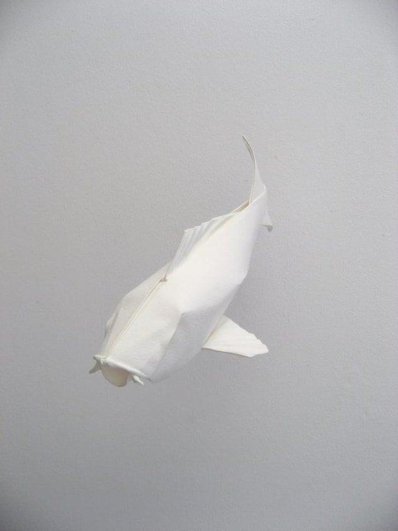 White origami Koi Pond